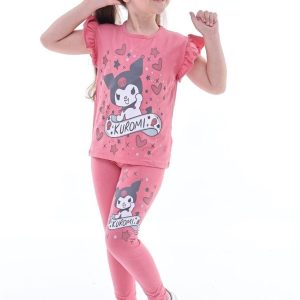 KIZ ÇOCUK KUROMİ BASKILI TAYTLI ALT ÜST TAKIM