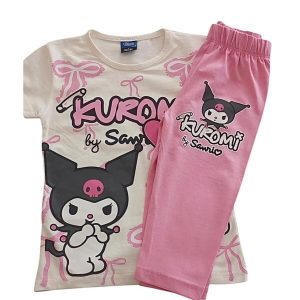 KIZ ÇOCUK KUROMİ KAPRİ TAYT TAKIM